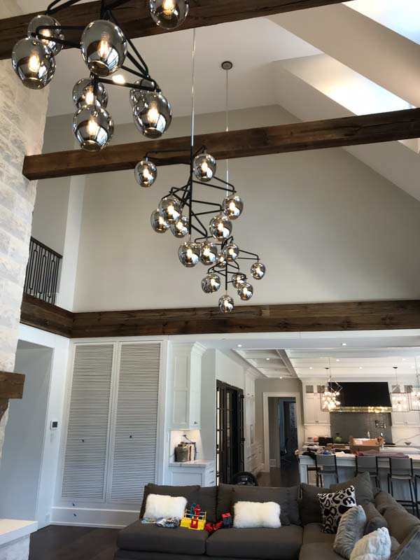 Kelly Electric installs lighting fixtures for both residential and commercial customers